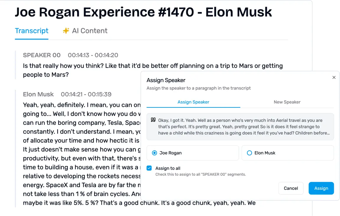 Transcribe & Conquer